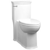 DXV Wyatt 1.28 GPF One Piece Elongated Toilet with Left Hand Lever - Seat Included Canvas White